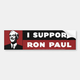 Pegatina Para Coche Apoyo a Ron Paul - rojo