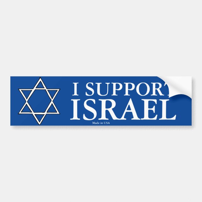 Pegatina Para Coche Apoyo el parachoque Stiker de Israel (Frente)