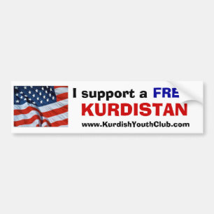 Pegatina Para Coche Apoyo un Kurdistan libre los E.E.U.U.