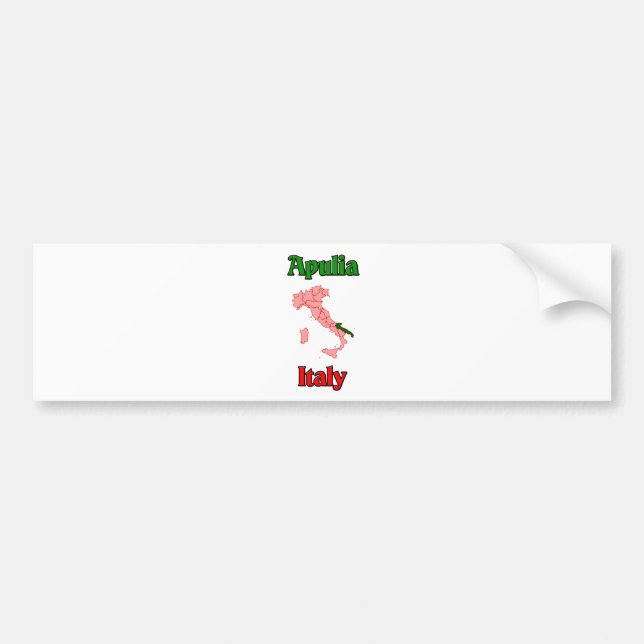 Pegatina Para Coche Apulia Italia (Frente)