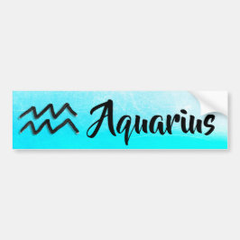 Pegatina Para Coche Aqua Blue Zodiac Rótulo Aquarius Horoscopio