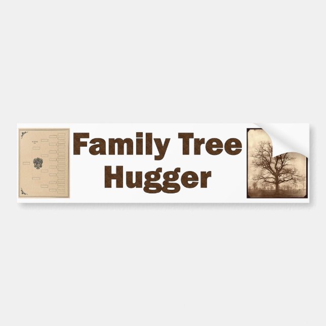 Pegatina Para Coche Árbol de familia Hugger (Frente)
