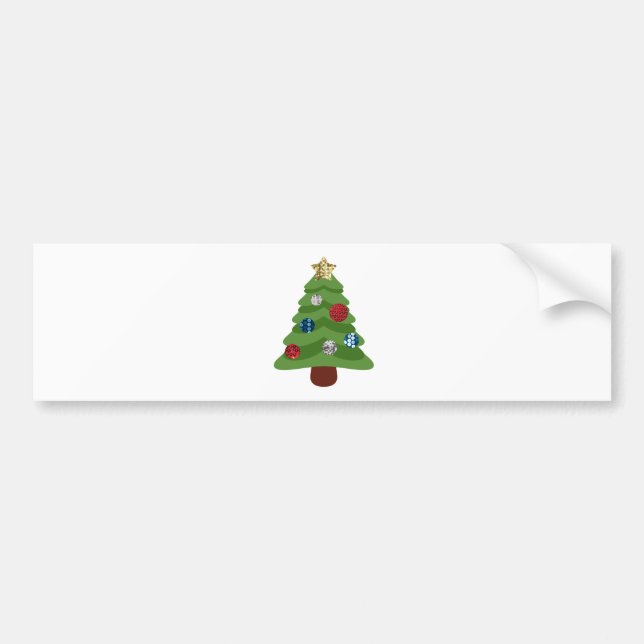 Pegatina Para Coche árbol de navidad de emoji (Frente)