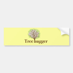Pegatina Para Coche Árbol Hugger con ilustracion de árbol
