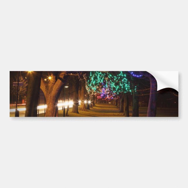 Pegatina Para Coche Árboles iluminados de París (Frente)