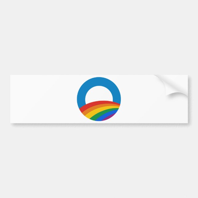 Pegatina Para Coche Arco iris de Obama (Frente)