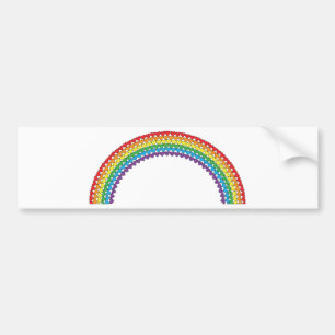 Pegatina Para Coche Arco iris del corazón