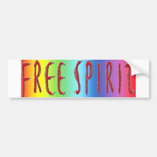 Pegatina Para Coche Arco iris del espíritu libre (Frente)