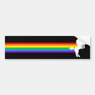 Pegatina Para Coche Arco iris del unicornio del estilo del vintage del