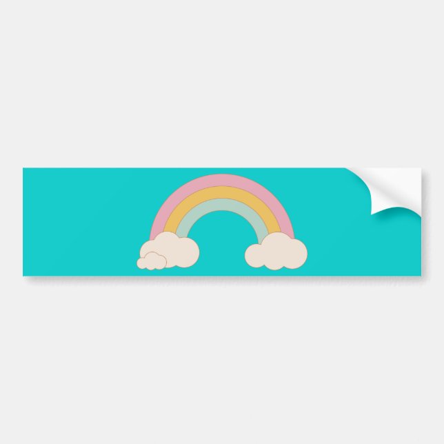 Pegatina Para Coche Arco iris del vintage (Frente)