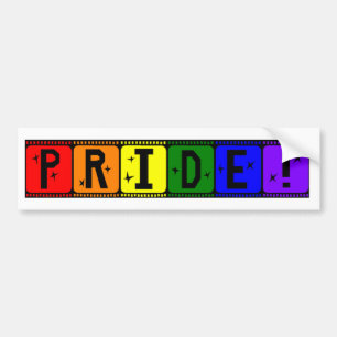 Pegatina Para Coche Arco iris Filmstrip del orgullo gay