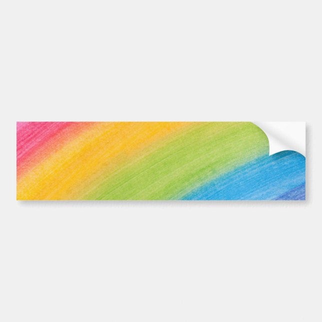 Pegatina Para Coche Arco iris pintado (Frente)