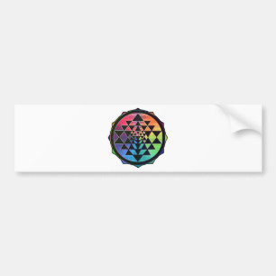 Pegatina Para Coche Arco iris Sri Yantra para la prosperidad y el amor