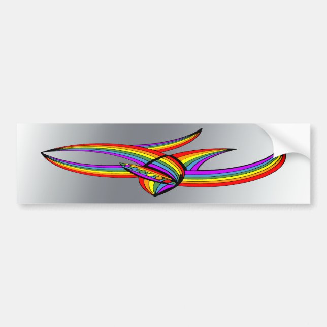 Pegatina Para Coche Arco iris # tatuaje 4 (Frente)