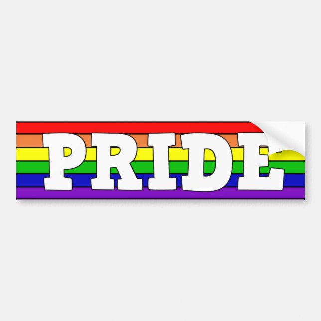 Pegatina Para Coche Arcoiris del orgullo LGBTQ+ (Frente)