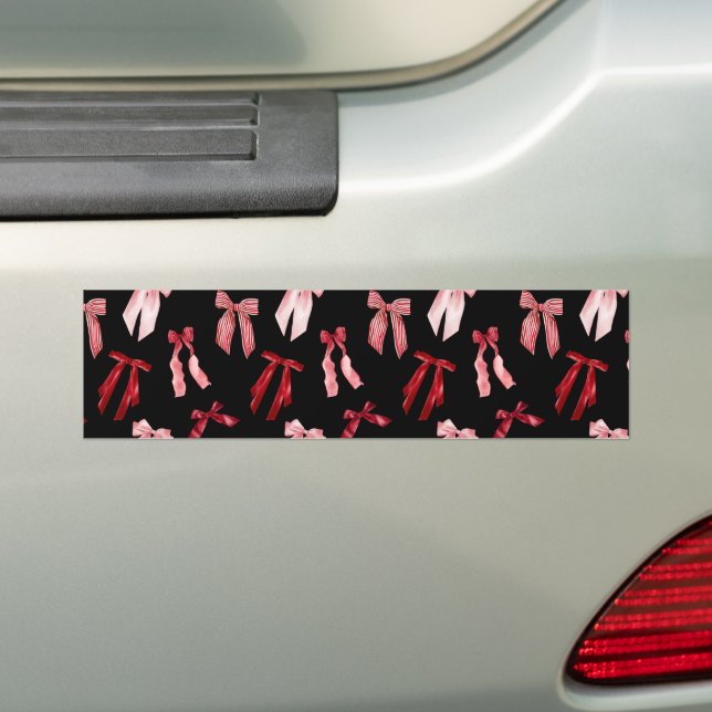 Pegatina Para Coche Arcos rojos en negro (en coche)