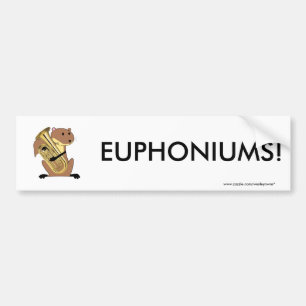 Pegatina Para Coche Ardilla que juega el Euphonium