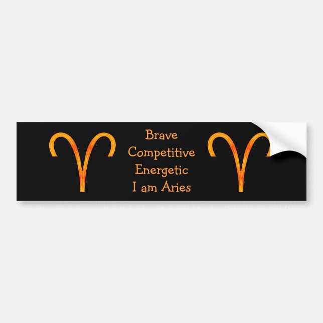 Pegatina Para Coche Aries Bumper Sticker (Frente)