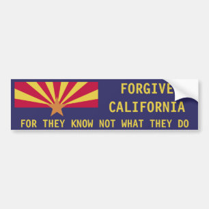 Pegatina Para Coche Arizona: Perdone California
