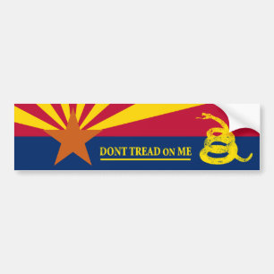 Pegatina Para Coche Arizona y bandera de Gadsden