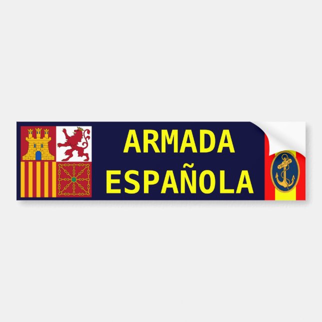 PEGATINA PARA COCHE ARMADA ESPAÑOLA (Frente)