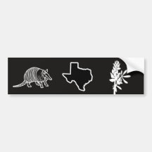 Armadillos y Bluebonnet Texas Bumper Sticker