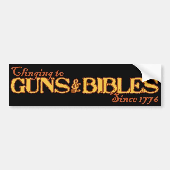 Pegatina Para Coche Armas y biblias: Mainstary de los americanos desde (Frente)