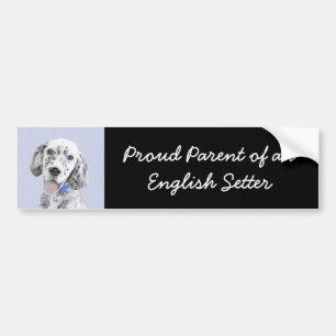 Pegatina Para Coche Arreglo de inglés azul Belton Pintura de perro