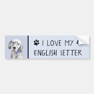 Pegatina Para Coche Arreglo de inglés azul Belton Pintura de perro