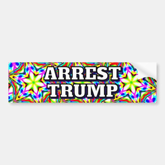 Pegatina Para Coche ARREST TRUMP (you may change the words) (Frente)