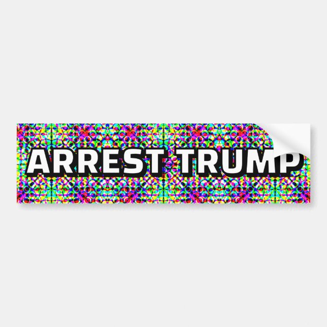 Pegatina Para Coche ARREST TRUMP (you may change the words) (Frente)