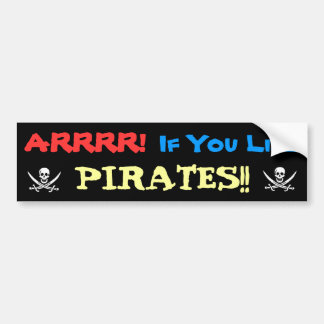 Pegatina Para Coche ¡Arrojen a los piratas!