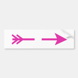 Pegatina Para Coche Arrow Pink rompió los regalos de Zazzle del MUSEO