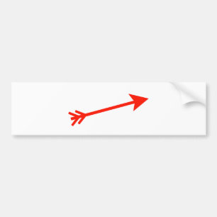 Pegatina Para Coche Arrow Red 15deg Los regalos Zazzle del MUSEO