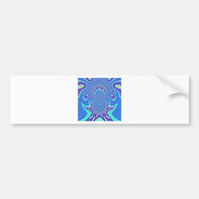 Pegatina Para Coche Arte azul moderno (Frente)