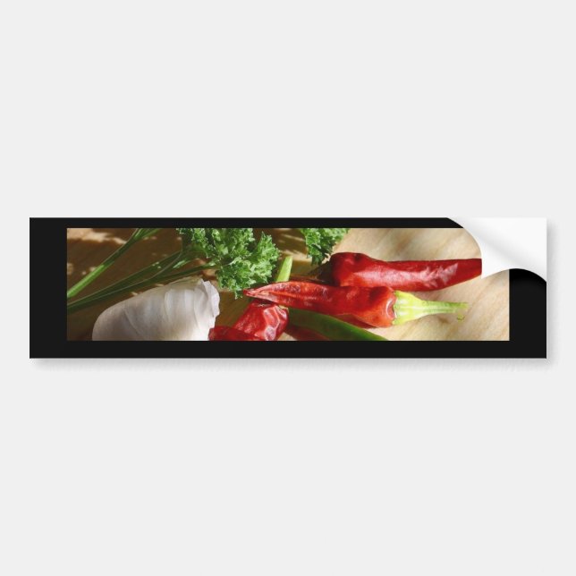 Pegatina Para Coche Arte de cocina picante (Frente)
