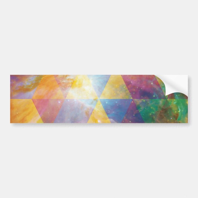 Pegatina Para Coche Arte de galaxia geométrica (Frente)