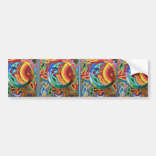 Pegatina Para Coche Arte de la secuencia de Huichol de México