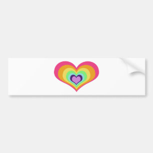 Pegatina Para Coche Arte de los corazones del arco iris