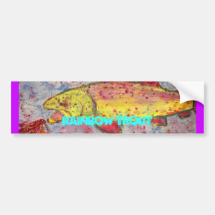Pegatina Para Coche Arte de trucha arco iris