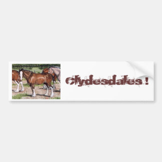 Pegatina Para Coche Arte del caballo de la regla de Clydesdales