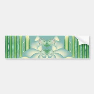 Pegatina Para Coche Arte Floral Fractal Loto Menta Art Déco
