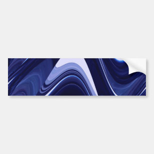 Pegatina Para Coche Arte moderno contemporáneo abstracto azul