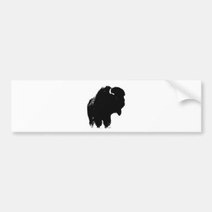 Pegatina Para Coche Arte Pop Bisonte Búfalo Blanco y Negro