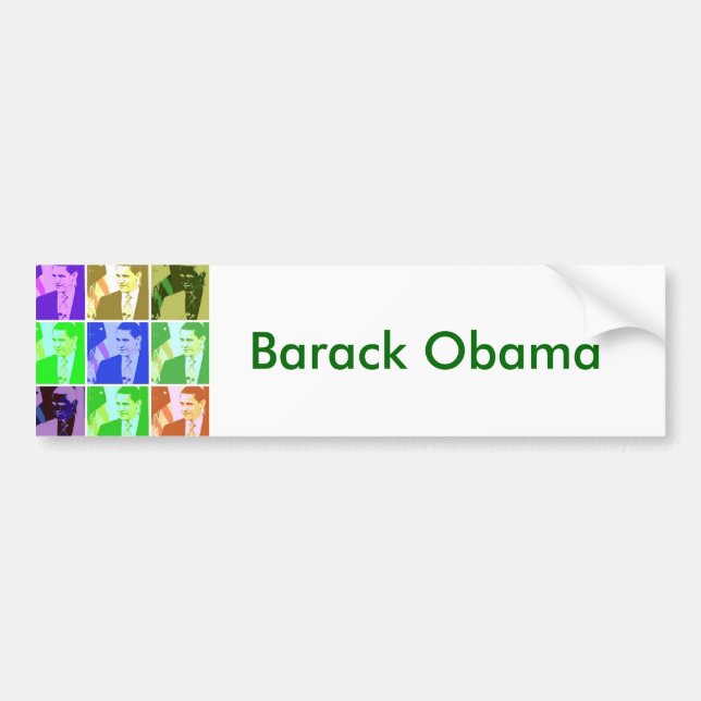 Pegatina Para Coche Arte pop de Barack Obama (Frente)