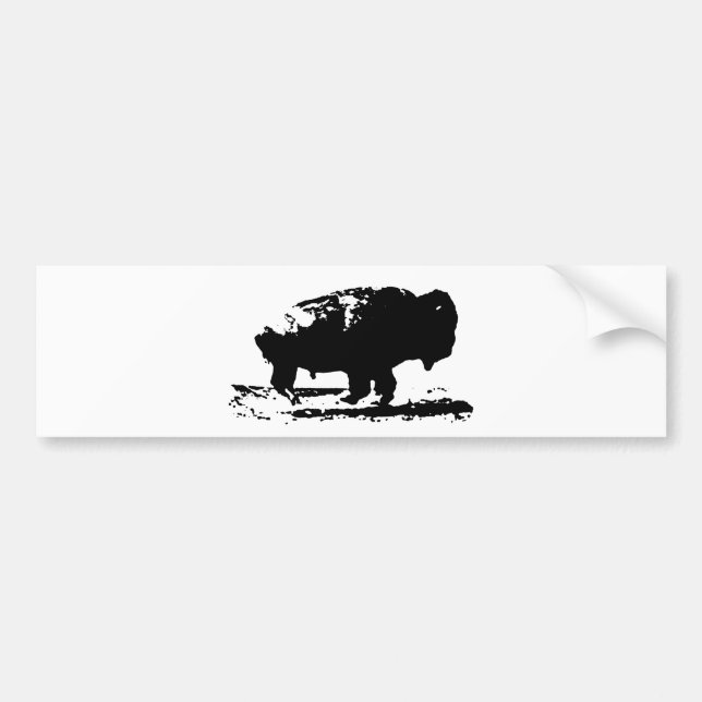 Pegatina Para Coche Arte pop de búfalo de veneno en ejecución (Frente)