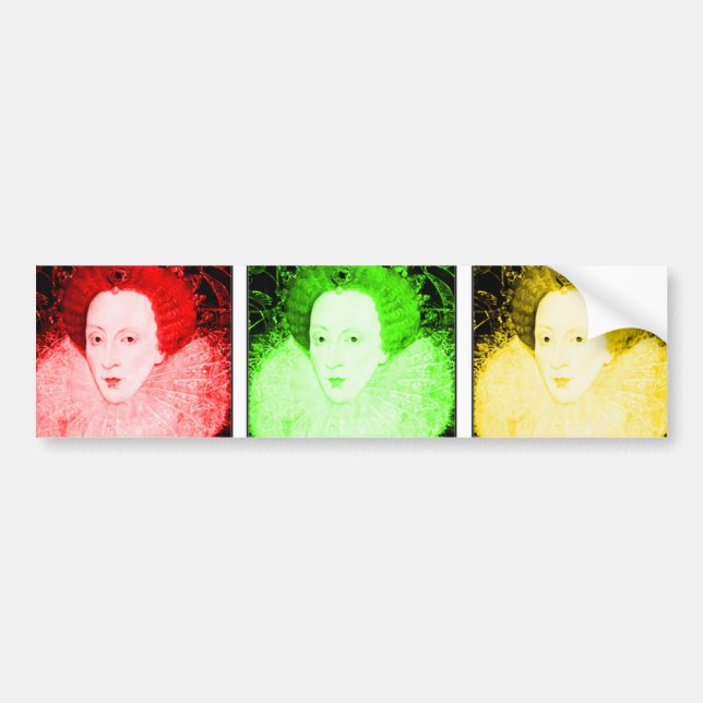 Pegatina Para Coche Arte pop Elizabeth I (Frente)
