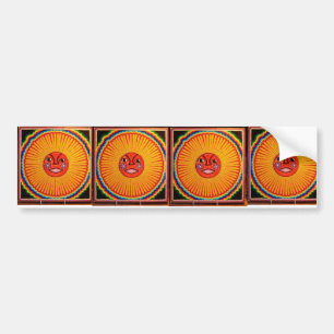 Pegatina Para Coche Arte popular mexicano de Sun del arte de la