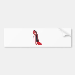 Pegatina Para Coche Arte rojo del zapato del estilete del talón de