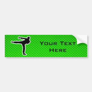 Pegatina Para Coche Artes marciales verdes